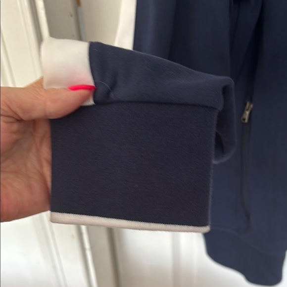 🦸♂️Big & Tall Polo by Ralph Lauren navy Zip Up Sweater with Mock Neck - Picture 3 of 4